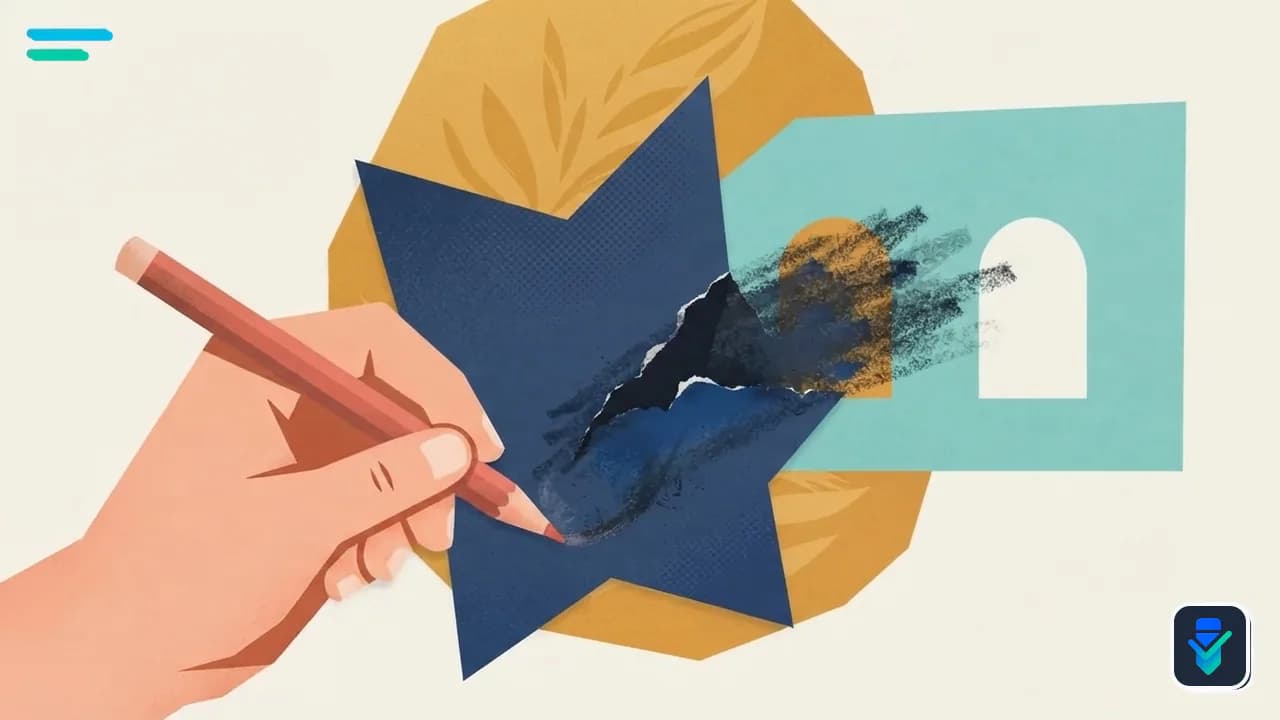 Ilustração editorial educacional sobre redação do ENEM.